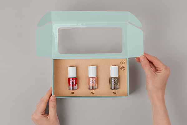 Printed cosmetic packaging boxes manufactured by packaging manufacturers and box companies.