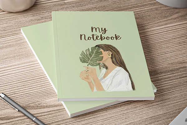 Notebook wrapper packaging designed by packaging industry companies.