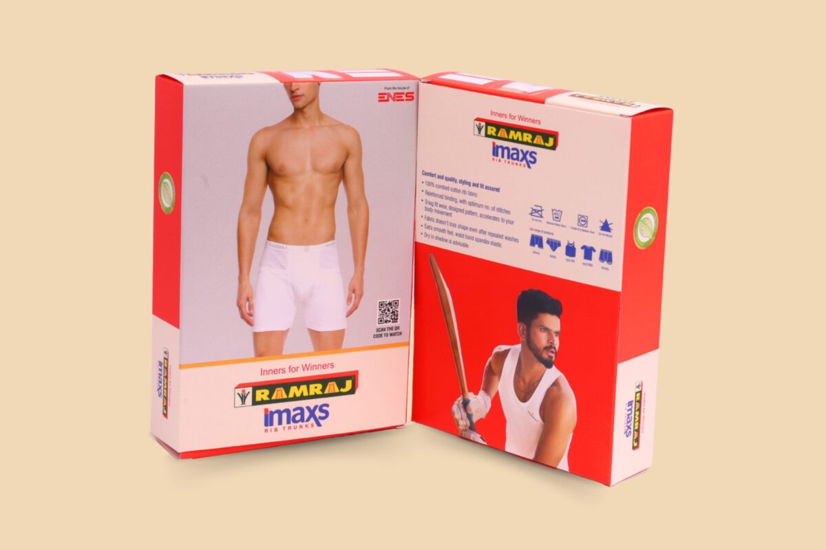 Custom apparel box designed by a creative packaging design company