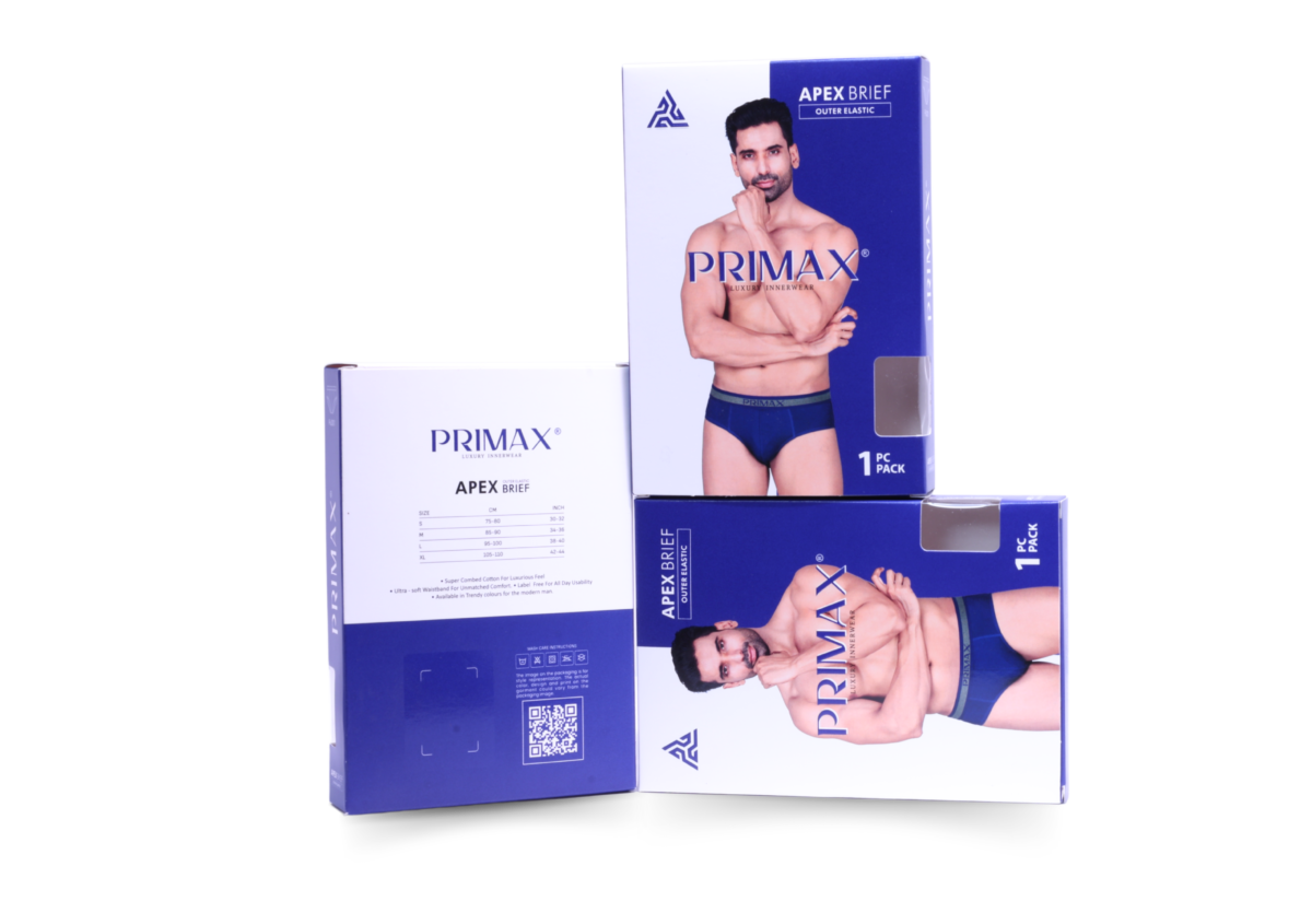 Premium underwear box packaging designed by professional packaging companies offering custom packaging solutions