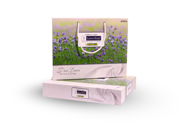 Custom luxury linen apparel packaging box designed by packaging manufacturing companies offering innovative secondary packaging solutions