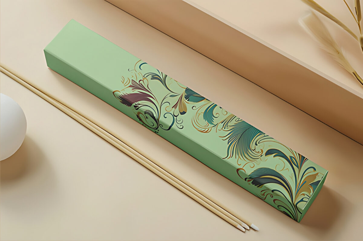 Incense stick packaging box manufactured by packaging manufacturers and box companies.