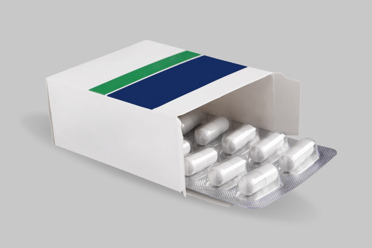 Custom pharma box from a packaging design company and cardboard box manufacturers in India.