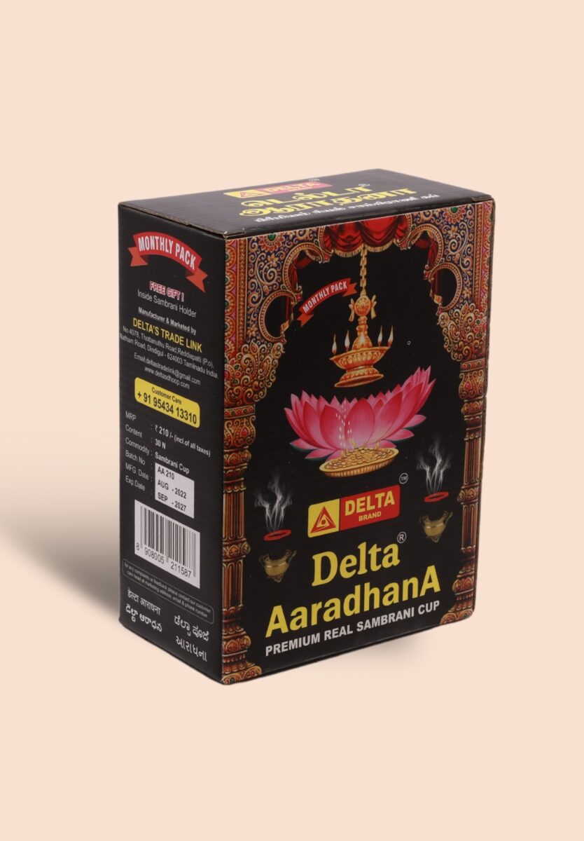 Sambrani secondary packaging box made by packaging material manufacturers.