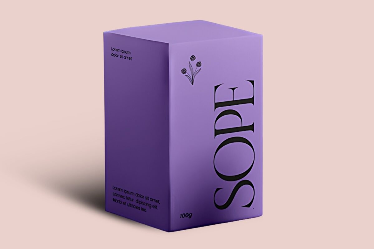 High-quality soap box packaging created by industrial packaging companies offering custom solutions.