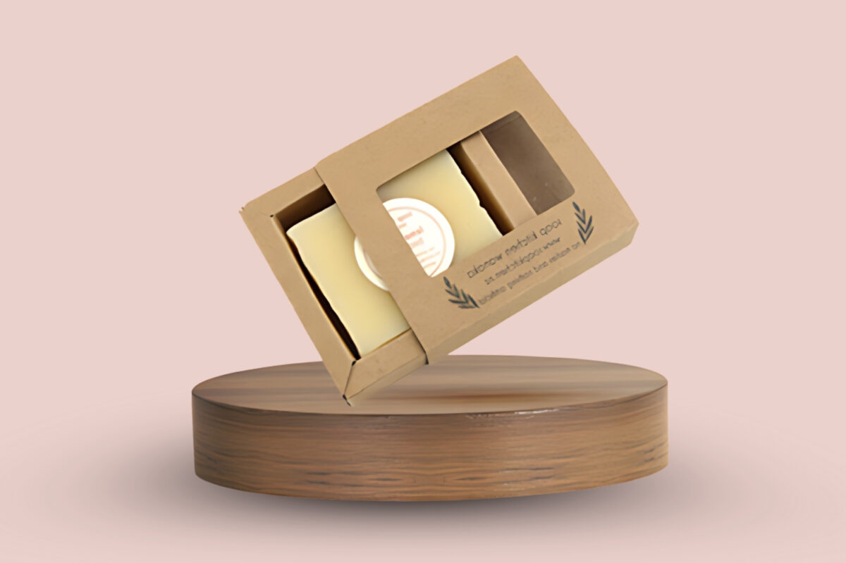 Innovative soap box designed by a packaging design company specializing in secondary packaging.