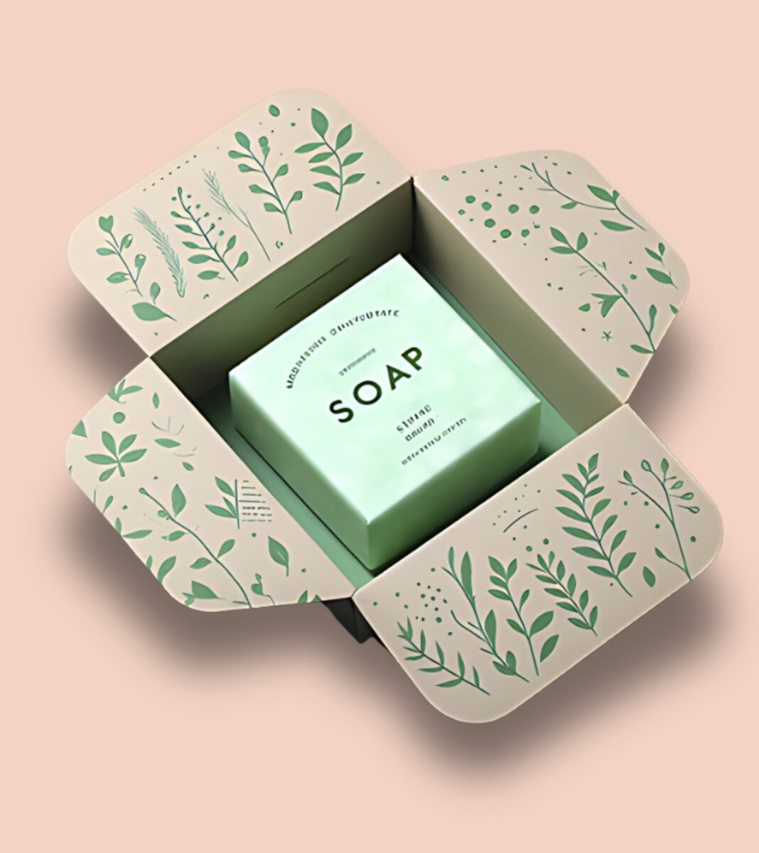 High-quality soap packaging box designed by experienced box manufacturers for custom packaging solutions.