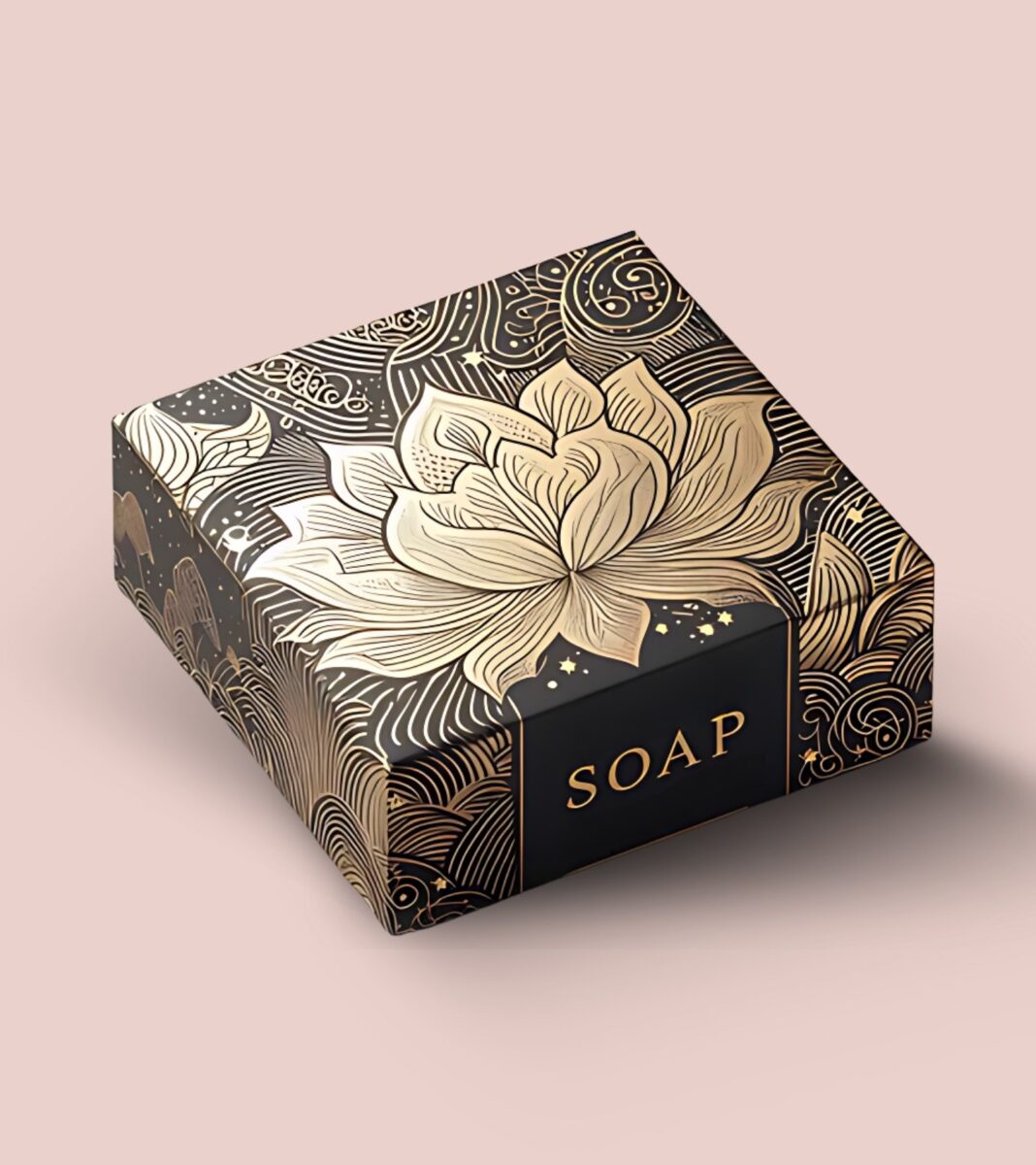 Printed soap box packaging offered by a packaging company near me.