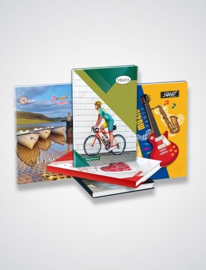 Creative notebook packaging wrapper designed for brand presentation by packaging companies.