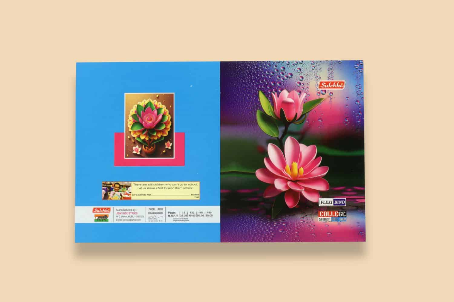 Notebook packaging wrapper created by a professional packaging design company.