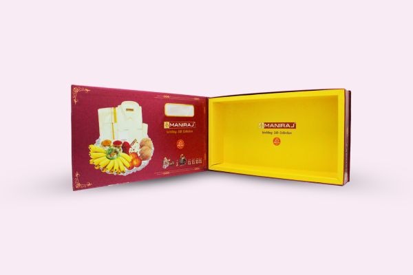 Custom luxury food packaging box by industrial packaging manufacturers
